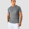 Herre ICIW T-Skjorter | Workout Mesh T-Shirt Men Black Melange