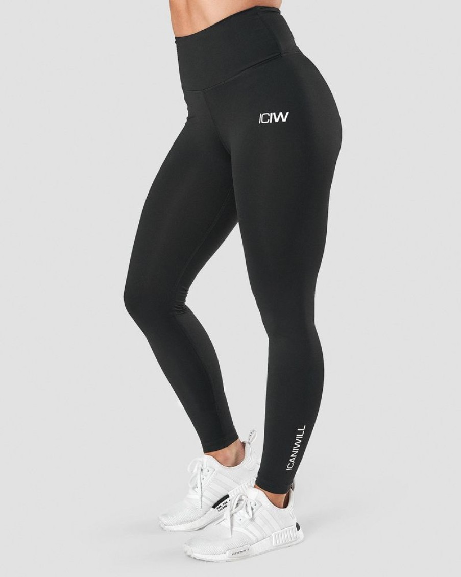 Dame ICIW Tights & Leggings | Scrunch V-Shape Tights Black