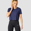 Dame ICIW T-Shirts | Everyday Cropped T-Shirt Space Blue