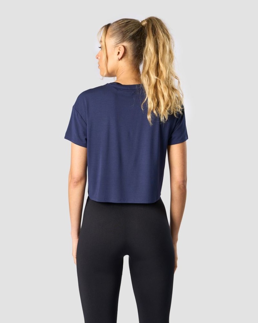 Dame ICIW T-Shirts | Everyday Cropped T-Shirt Space Blue