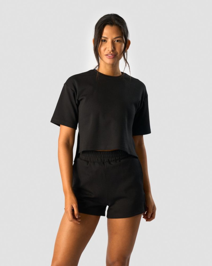 Dame ICIW T-Shirts | Revive Heavy Cropped T-Shirt Wmn Black