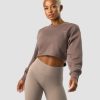 Dame ICIW Langermet | Nimble Cropped Crewneck Dusty Brown