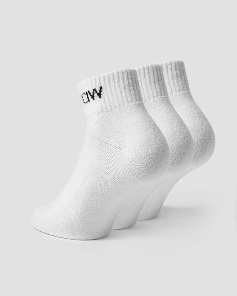 Dame ICIW Sokker | Training Half Socks 3-Pack White