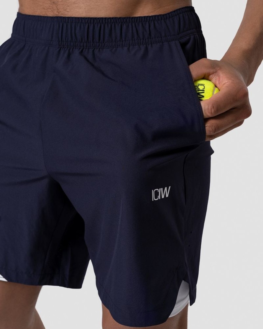 Herre ICIW Shorts | Smash Padel 2-In-1 Shorts Navy/White Men