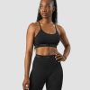 Dame ICIW Sport-Bh | Define Seamless Logo Strappy Sports Bra Black