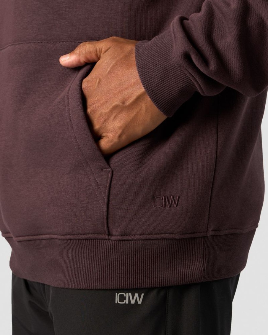 Herre ICIW Langermet | Everyday Hoodie Men Burgundy