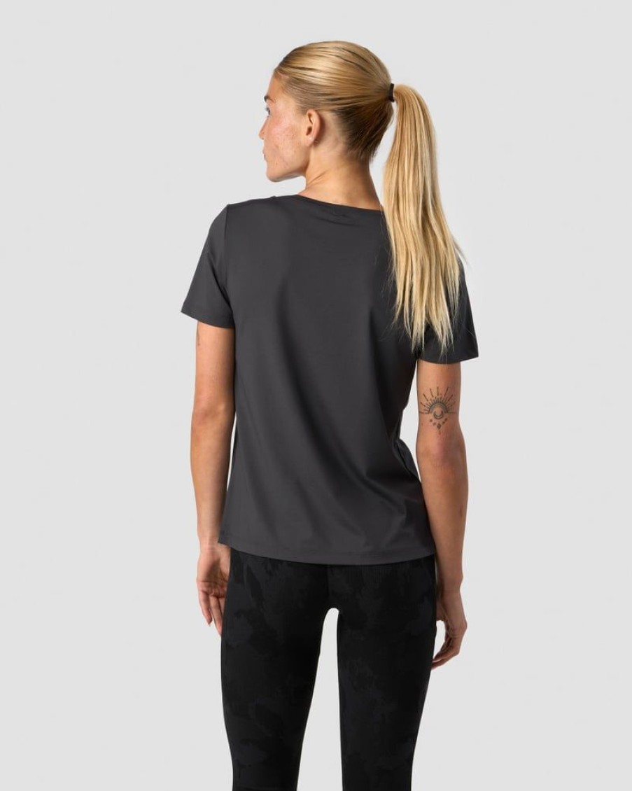 Dame ICIW T-Shirts | Training T-Shirt Wmn Dark Grey