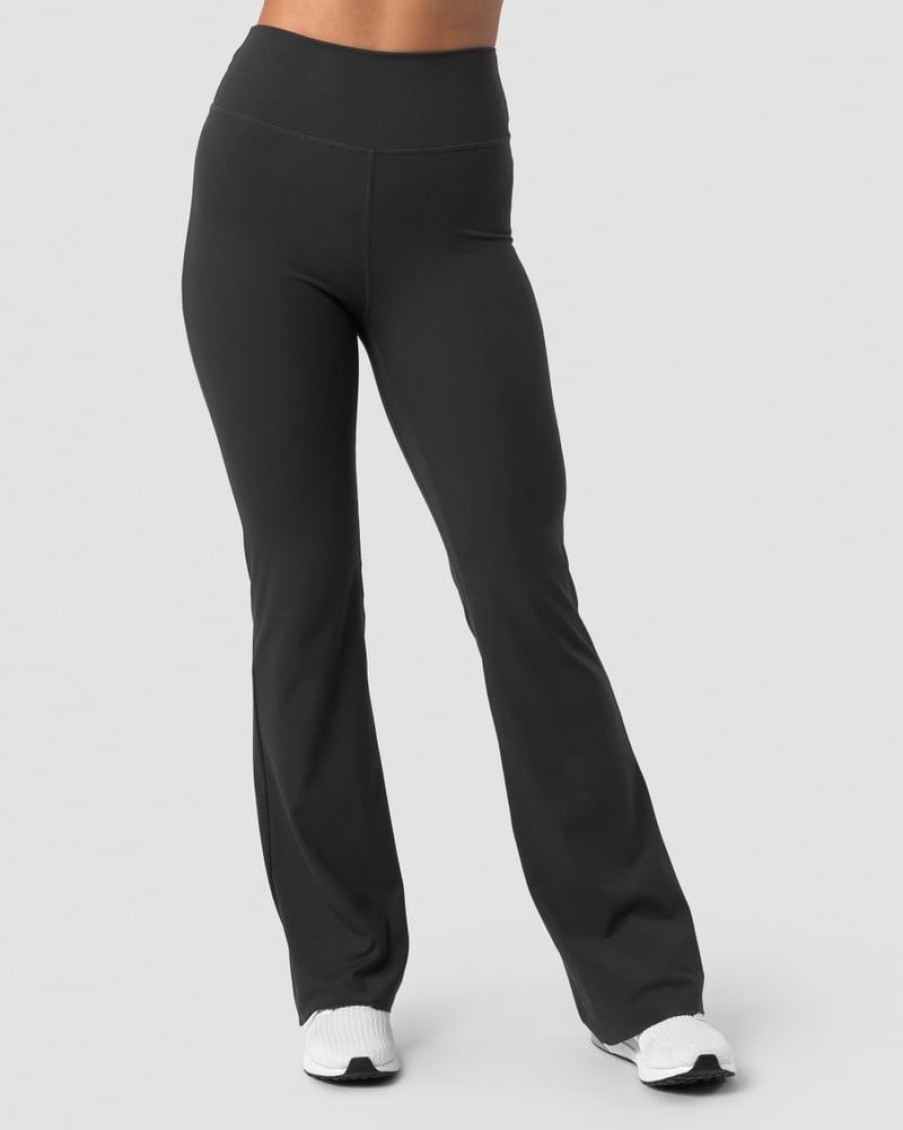 Dame ICIW Tights & Leggings | Nimble Flared Tights Dark Grey