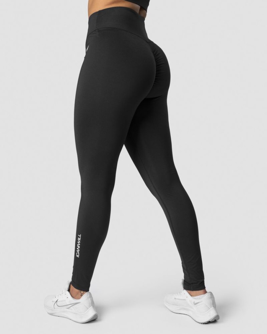 Dame ICIW Tights & Leggings | Scrunch Tights Black Wmn