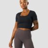 Dame ICIW T-Shirts | Nimble Soft Cropped T-Shirt Black