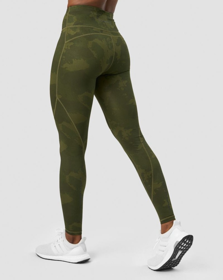 Dame ICIW Tights & Leggings | Ultimate Training Tights Wmn Green Camo