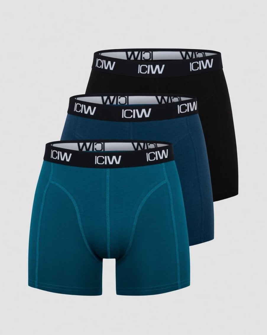 Herre ICIW Undertoy | Boxer 3-Pack Black/Teal