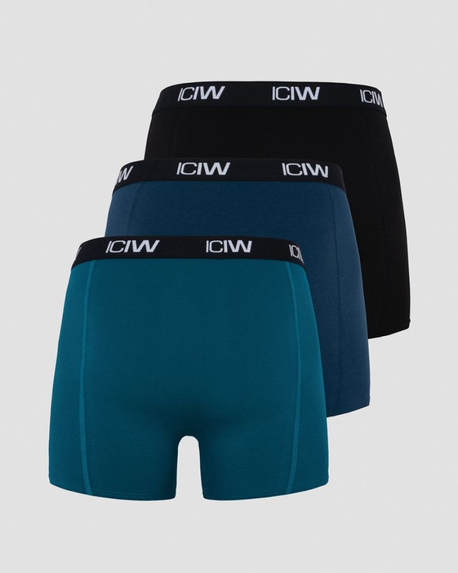 Herre ICIW Undertoy | Boxer 3-Pack Black/Teal