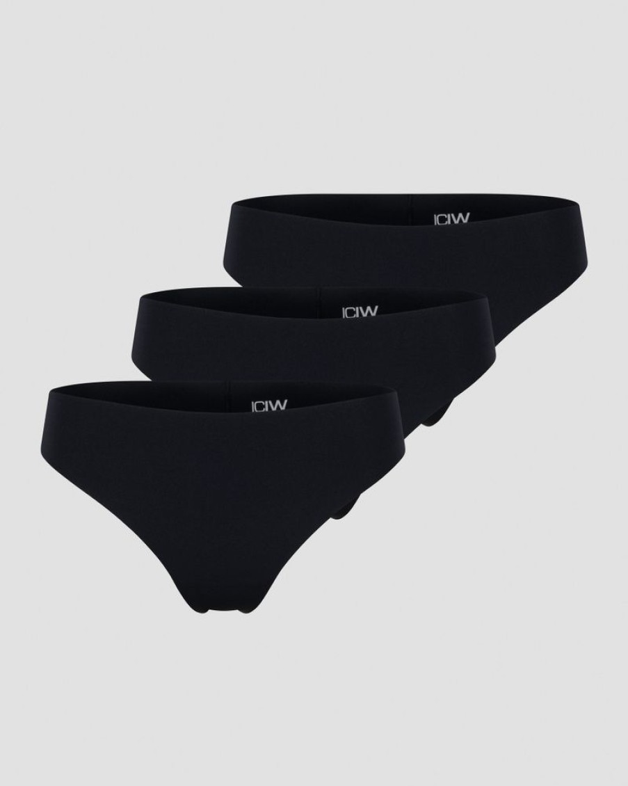 Dame ICIW Undertoy | Soft Thong 3-Pack Black