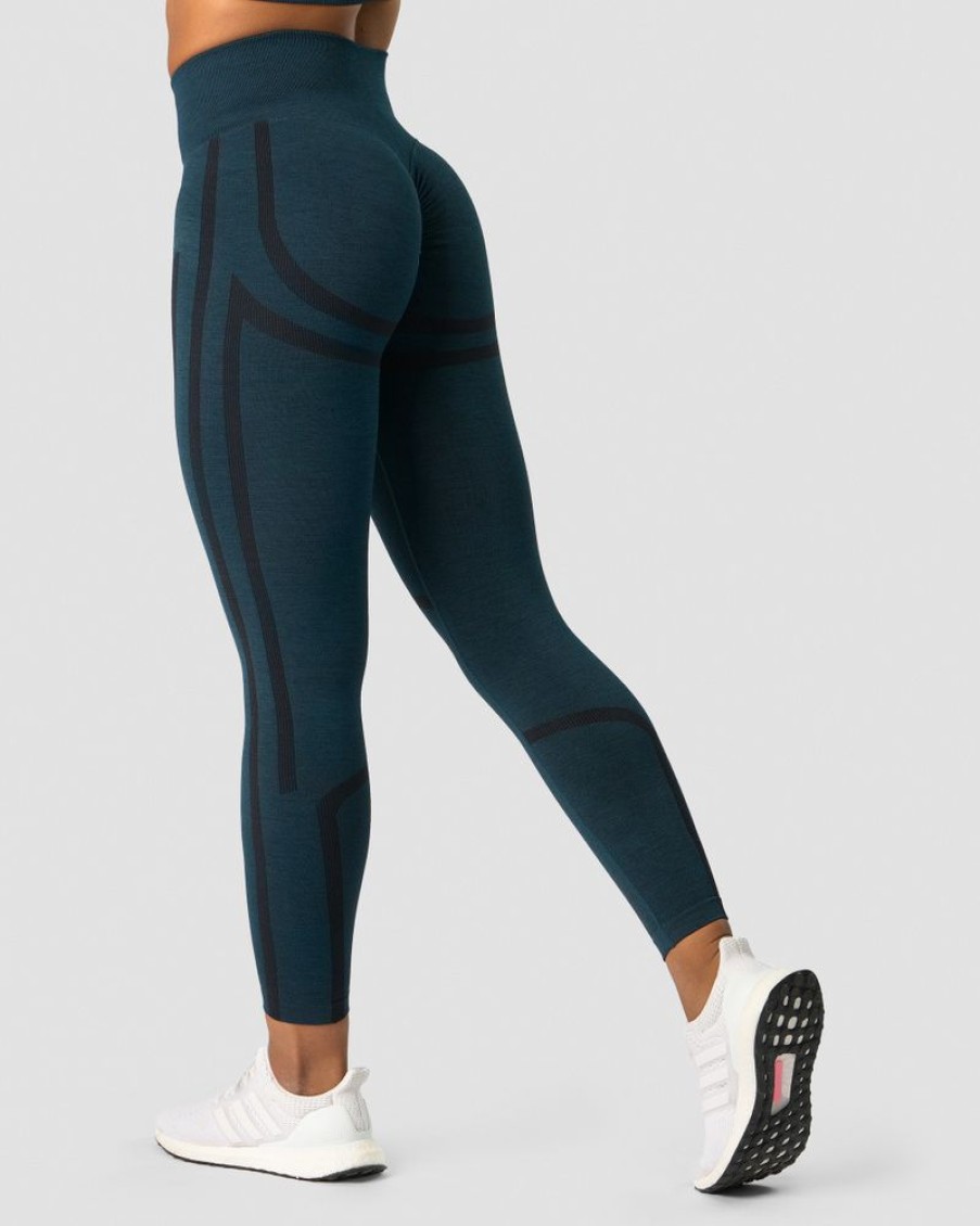 Dame ICIW Tights & Leggings | Rush Seamless Tights Dk Teal