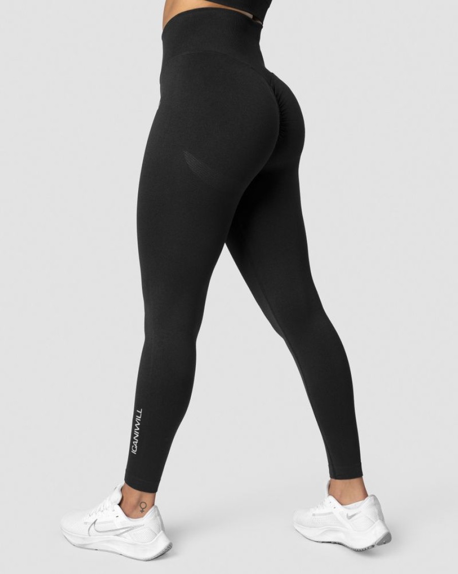 Dame ICIW Tights & Leggings | Scrunch Seamless Tights Black