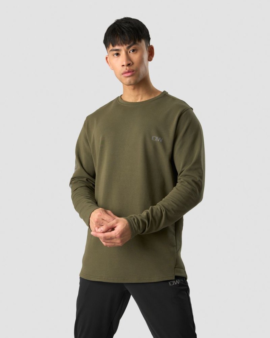 Herre ICIW Langermet | Stride Sweatshirt Men Dark Green