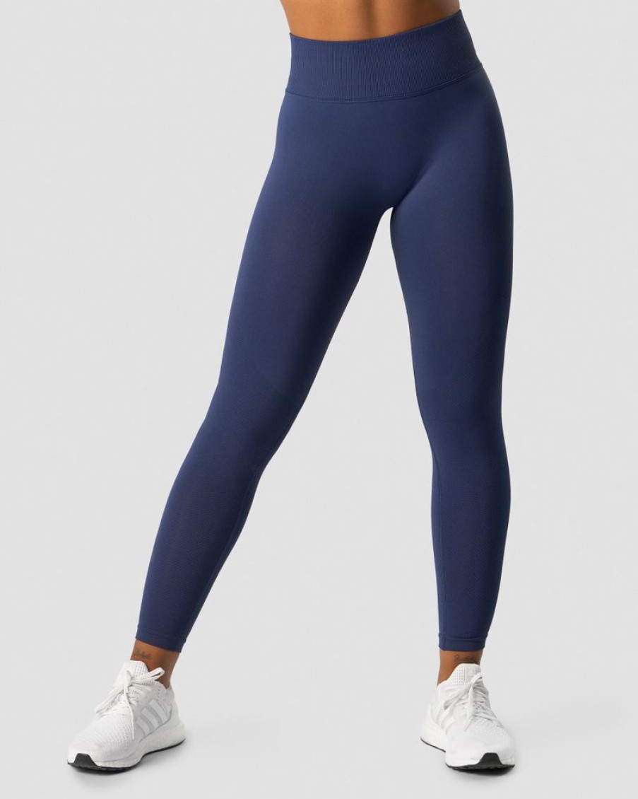 Dame ICIW Tights & Leggings | Define Seamless V-Shape Tights Navy