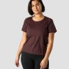 Dame ICIW T-Shirts | Stride T-Shirt Wmn Burgundy