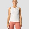 Dame ICIW Topper | Training Pique Tank Top White/Coral