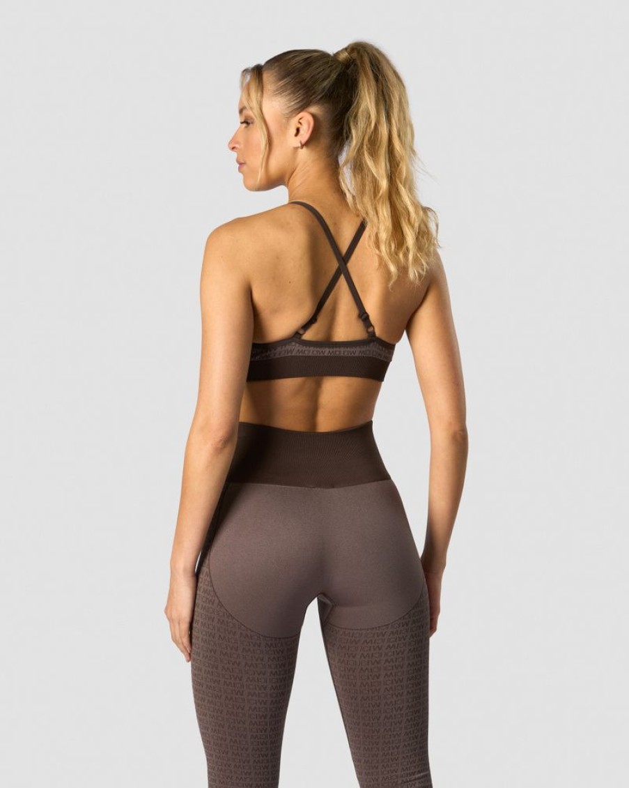 Dame ICIW Sport-Bh | Signature Seamless Sports Bra Dark Brown