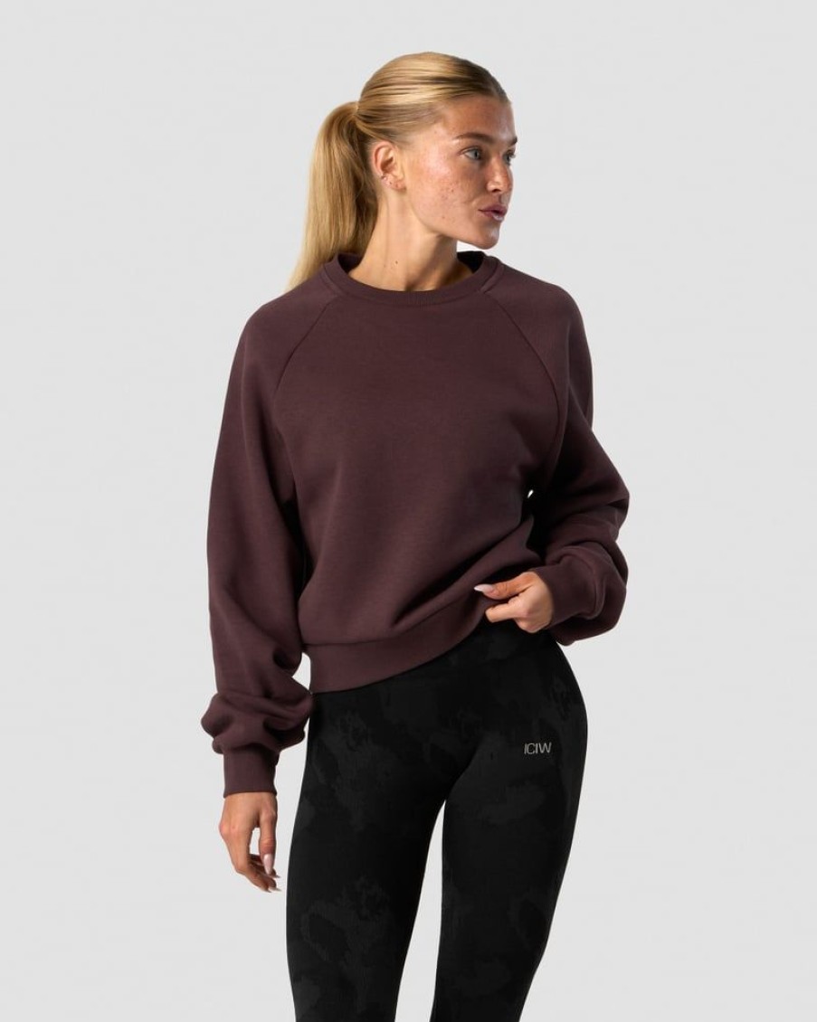 Dame ICIW Langermet | Everyday Cropped Crewneck Burgundy