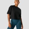 Dame ICIW T-Shirts | Everyday Cotton Cropped T-Shirt Black