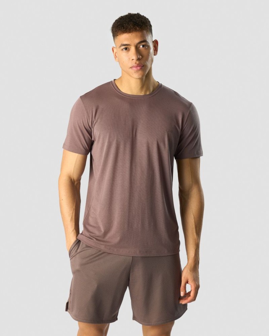 Herre ICIW T-Skjorter | Revive Dri-Release T-Shirt Dusty Brown