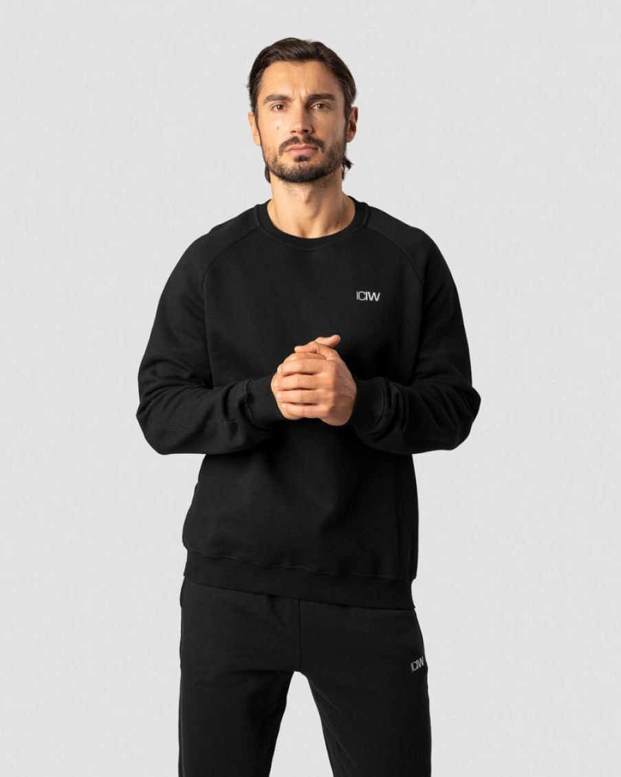 Herre ICIW Langermet | Essential Crewneck Black Men