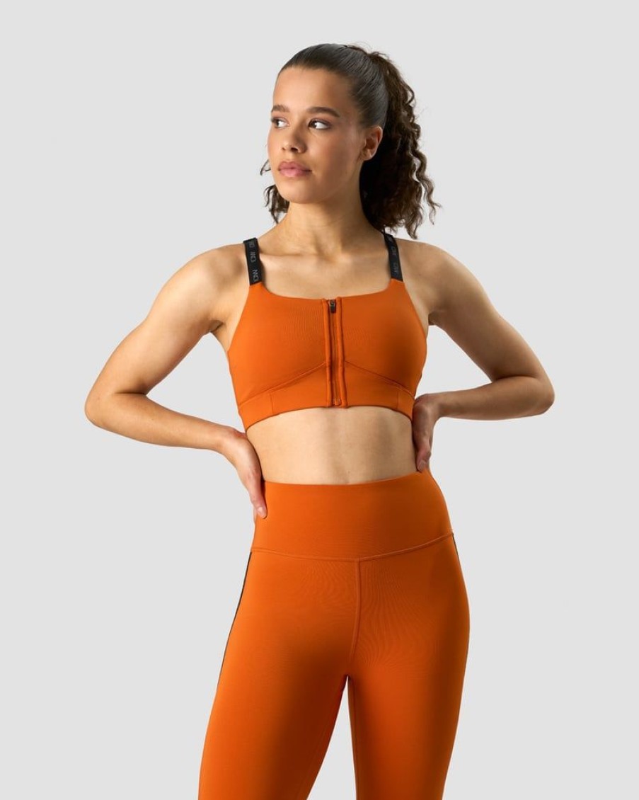 Dame ICIW Sport-Bh | Ultimate Training Zipper Sports Bra Amber