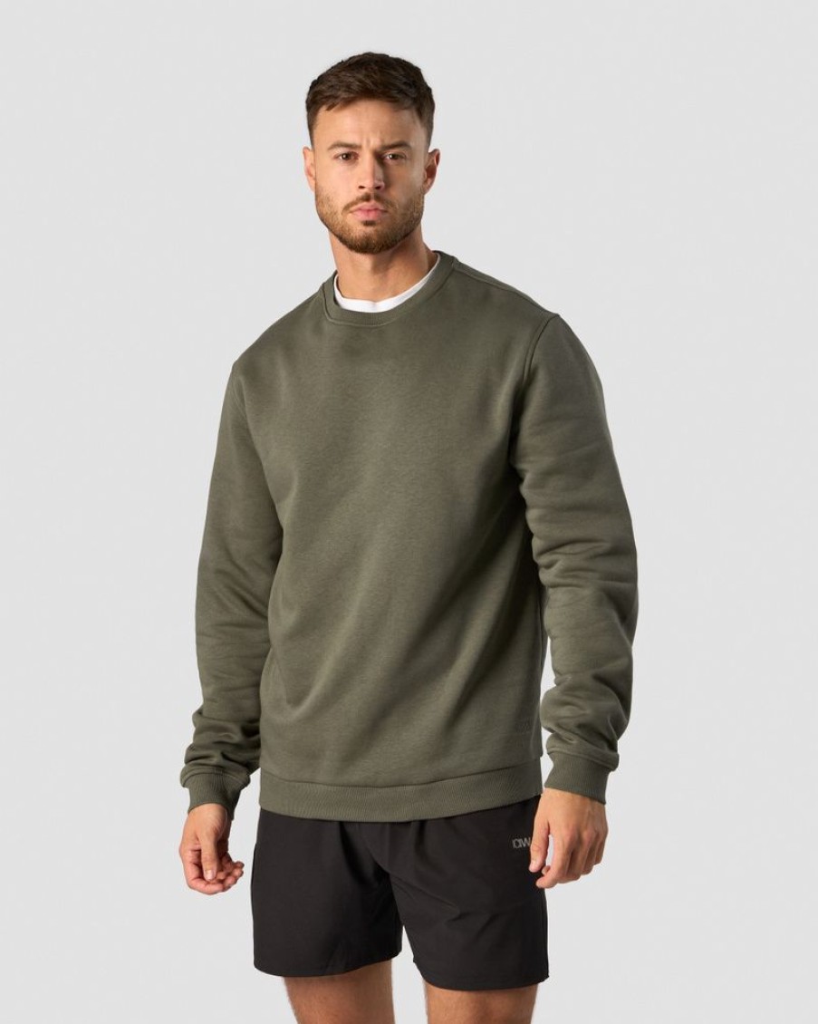 Herre ICIW Langermet | Everyday Crewneck Men Khaki Green