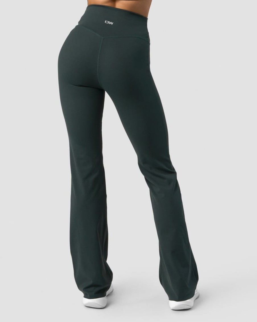 Dame ICIW Tights & Leggings | Nimble Flared Tights Dark Green