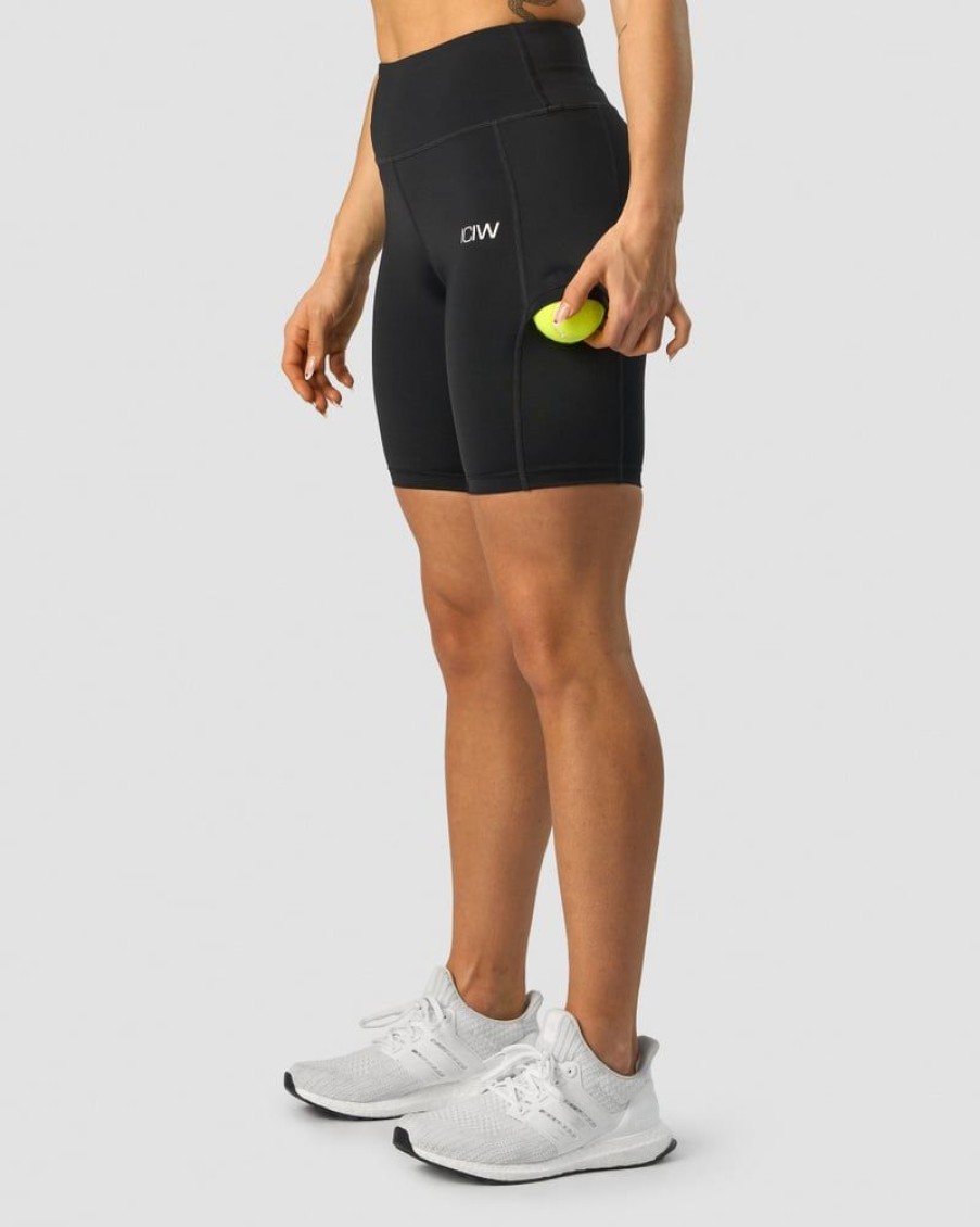 Dame ICIW Shorts | Training Biker Shorts Black Wmn