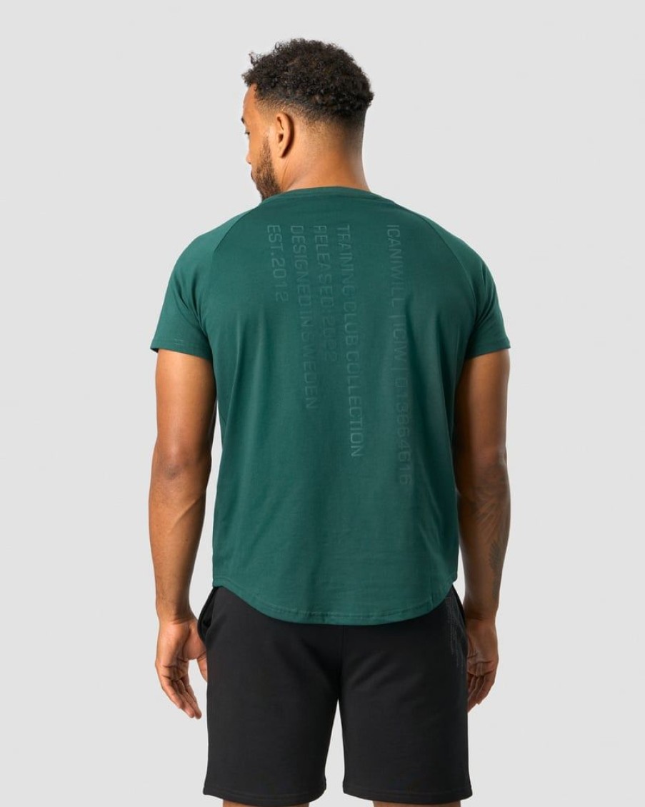 Herre ICIW T-Skjorter | Training Club Tee Raglan Dk Teal