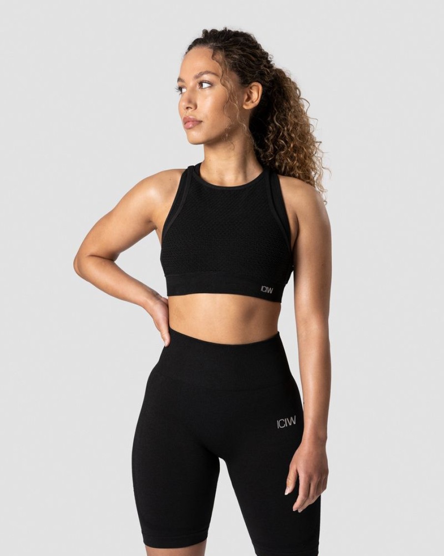 Dame ICIW Sport-Bh | Queen Mesh Icon Sports Bra Black