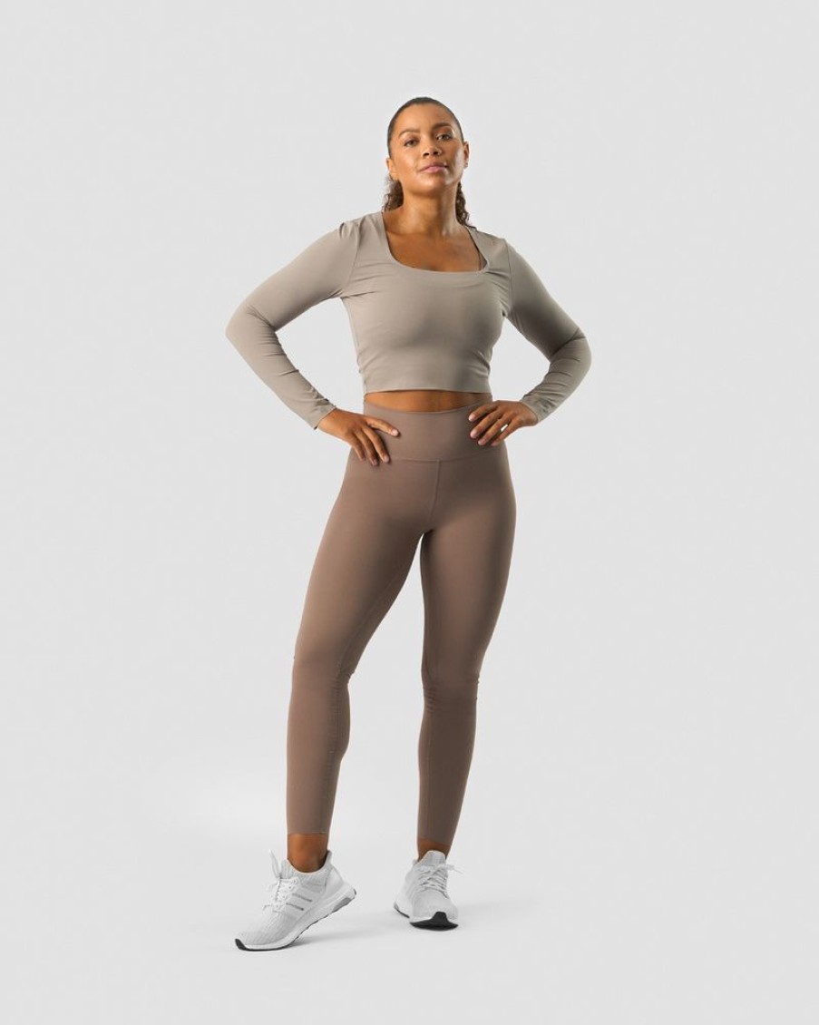 Dame ICIW Langermet | Nimble Soft Cropped Ls Greige