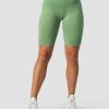 Dame ICIW Seamless | Ribbed Define Seamless Pocket Biker Shorts Light Green