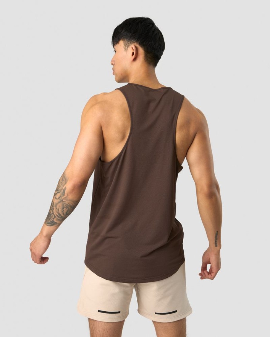 Herre ICIW Singleter | Stride Tank Top Men Dark Brown