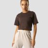 Dame ICIW T-Shirts | Stance Cropped T-Shirt Wmn Dark Brown