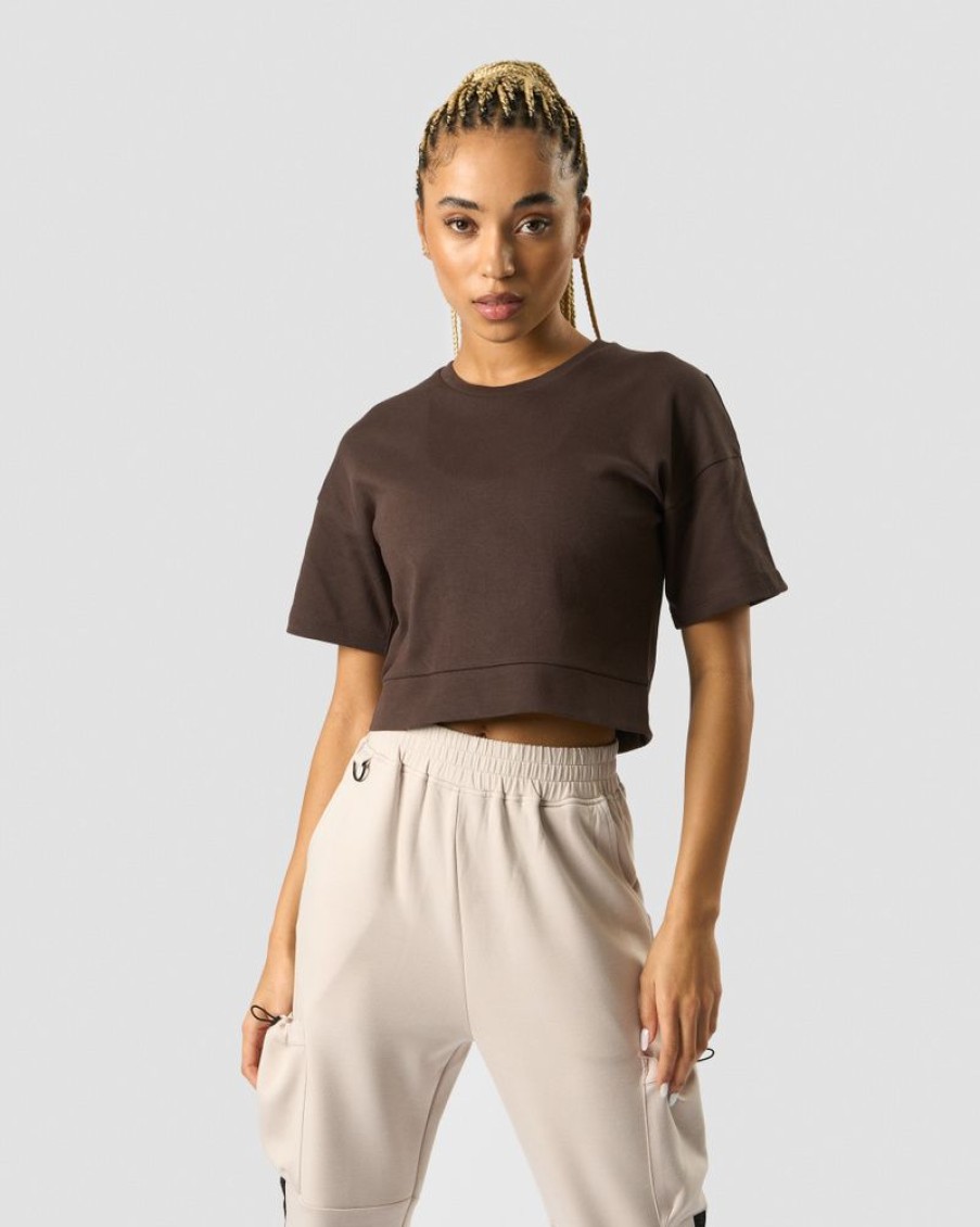 Dame ICIW T-Shirts | Stance Cropped T-Shirt Wmn Dark Brown