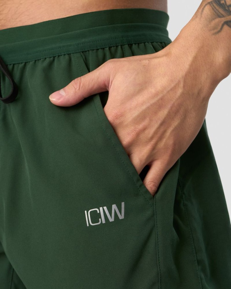 Herre ICIW Shorts | Workout 2-In-1 Shorts Dk Green Men