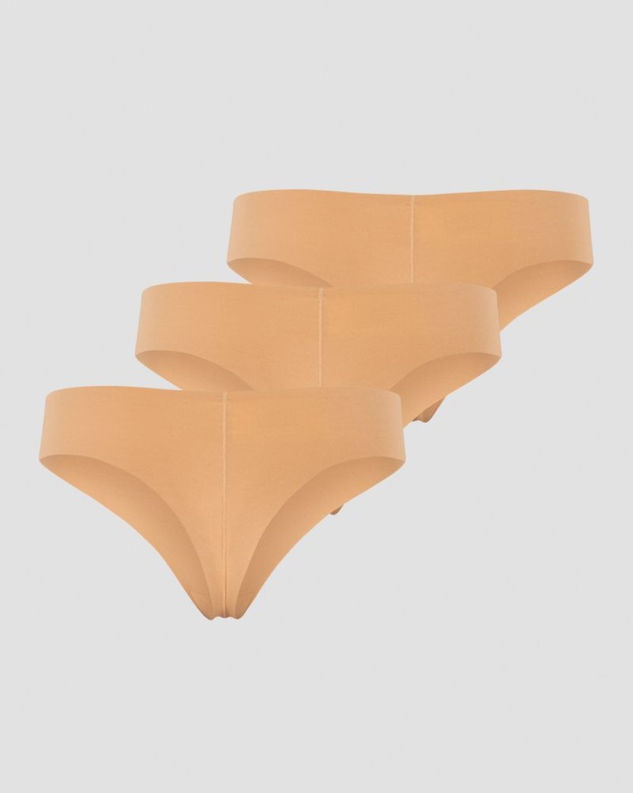 Dame ICIW Undertoy | Soft Thong 3-Pack Almond