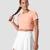 Dame ICIW T-Shirts | Training Cropped T-Shirt Coral