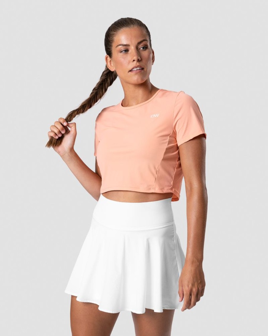 Dame ICIW T-Shirts | Training Cropped T-Shirt Coral