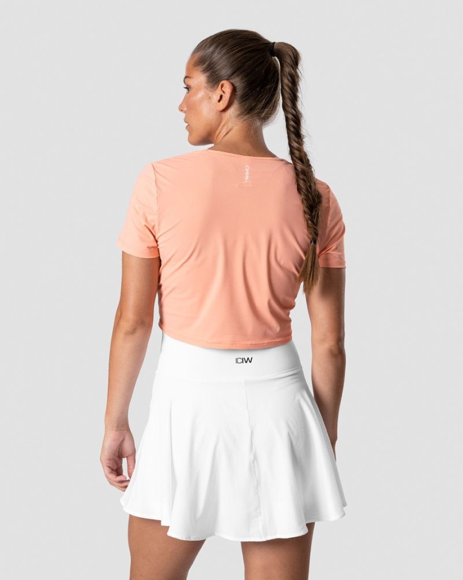 Dame ICIW T-Shirts | Training Cropped T-Shirt Coral