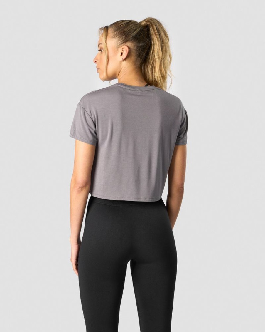 Dame ICIW T-Shirts | Everyday Cropped T-Shirt Grey