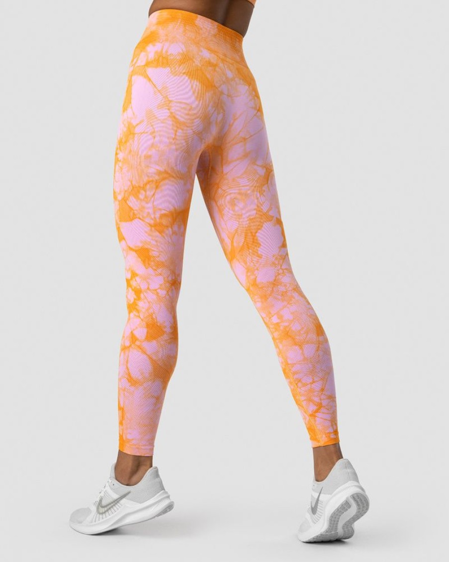 Dame ICIW Tights & Leggings | Define Seamless Tie Dye Tights Sunset Beach