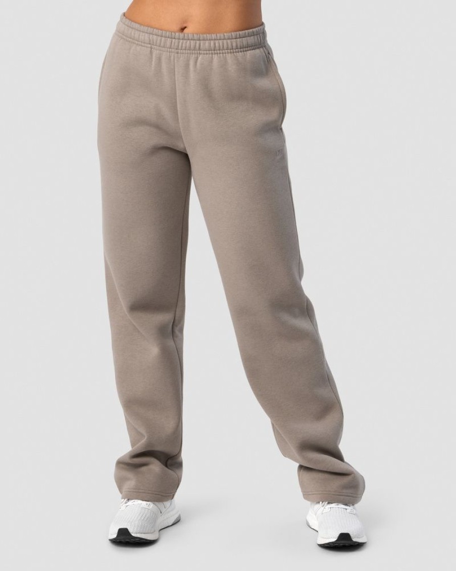 Dame ICIW Bukser | Everyday Straight Leg Sweatpants Greige