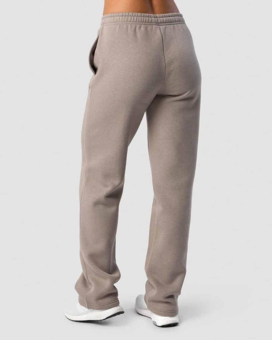 Dame ICIW Bukser | Everyday Straight Leg Sweatpants Greige