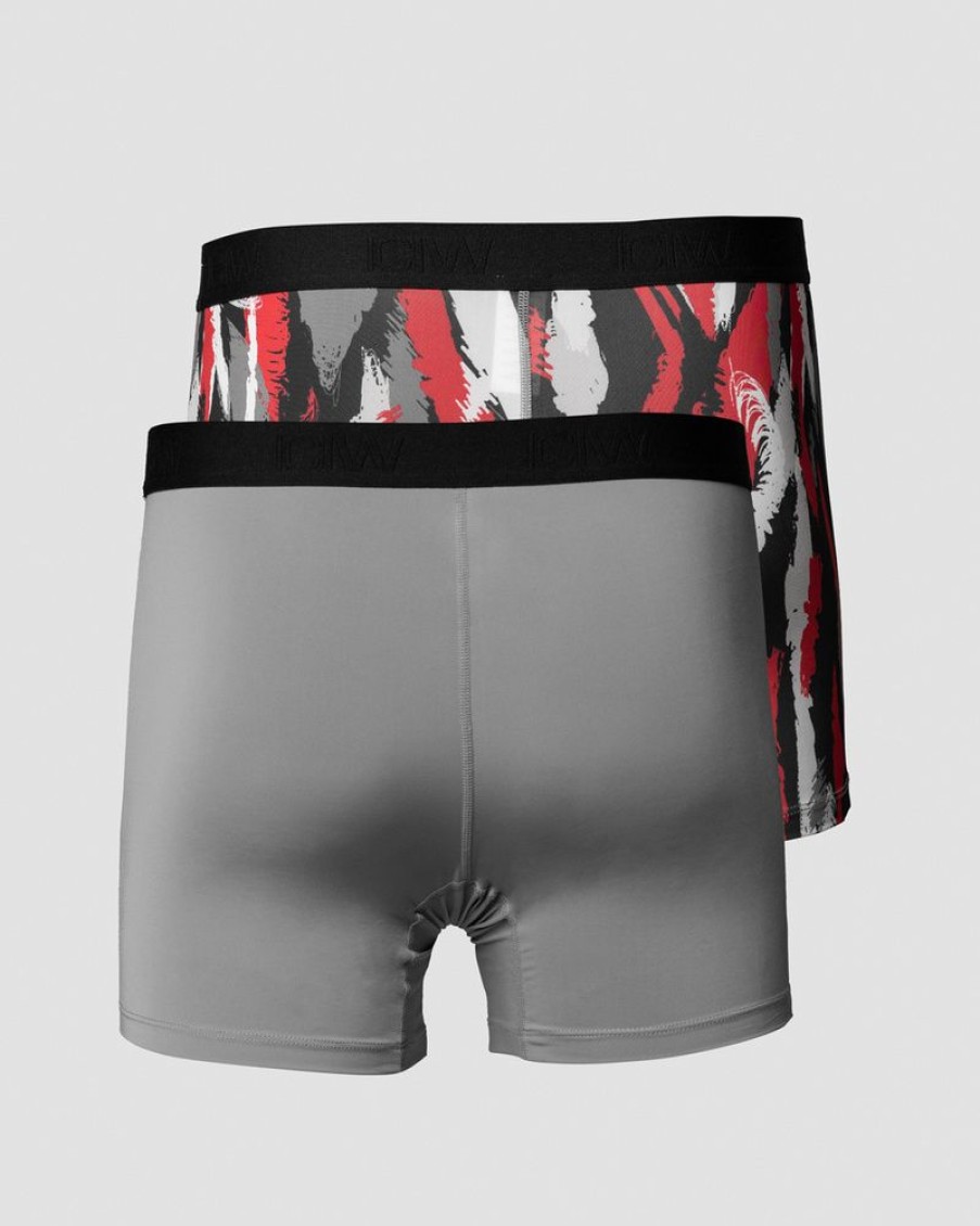 Herre ICIW Undertoy | Sport Boxer 2-Pack Grey/Red